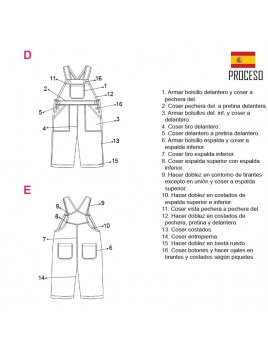 JARDINERA NIÑO BOLSILLOS DE PARCHE
