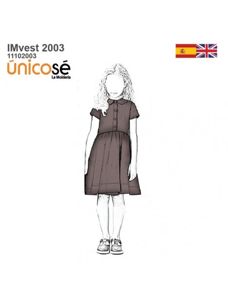 VESTIDO CUELLO BEBE NIÑA 2003