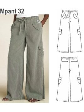 PANTALON PLAYERO MUJER, BOLSILLOS EN COS