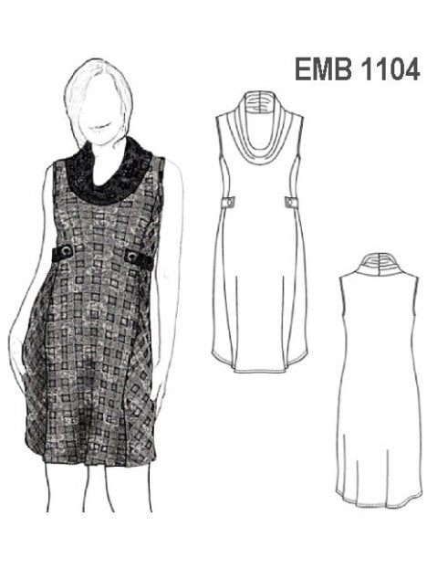 JUMPER MATERNAL, SIN FORRO, CUELLO TIPO