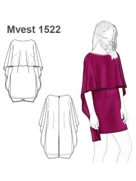 MOLDES PATRONES VESTIDO CAPA MUJER