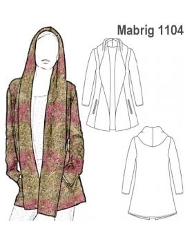 ABRIGO TEJIDO CON CAPUCHON MUJER.