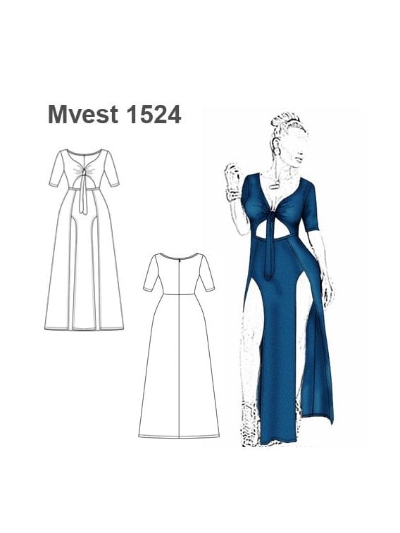 MOLDES PATRONES VESTIDO LARGO MUJER