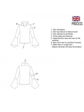 POLERA MANGA CAMPANA MUJER 2003