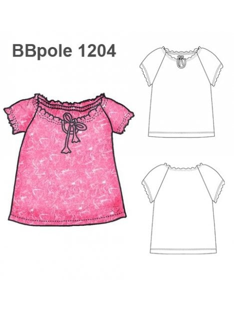 POLERA ESCOTE RECOGIDO