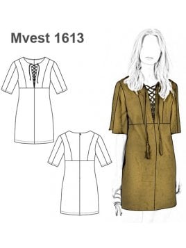 VESTIDO CON CORDONES MUJER