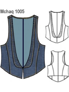 GILLETTE CON CUELLO MUJER, SIN FORRO INT