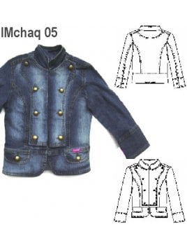 CHAQUETA MILITAR , CUELLO MAO, 