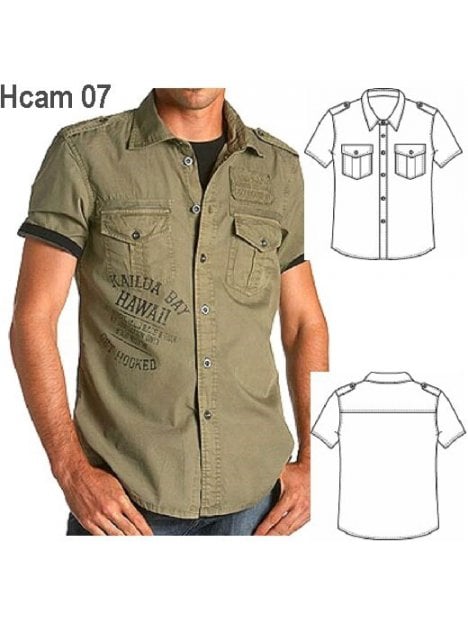 CAMISA MILITAR AJUSTADA JUVENIL, CANESU
