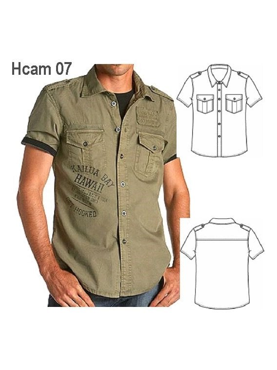 CAMISA MILITAR AJUSTADA JUVENIL, CANESU