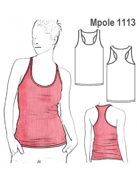 MUSCULOSA RIB (TELA PUÑO) MUJER CON VIVO