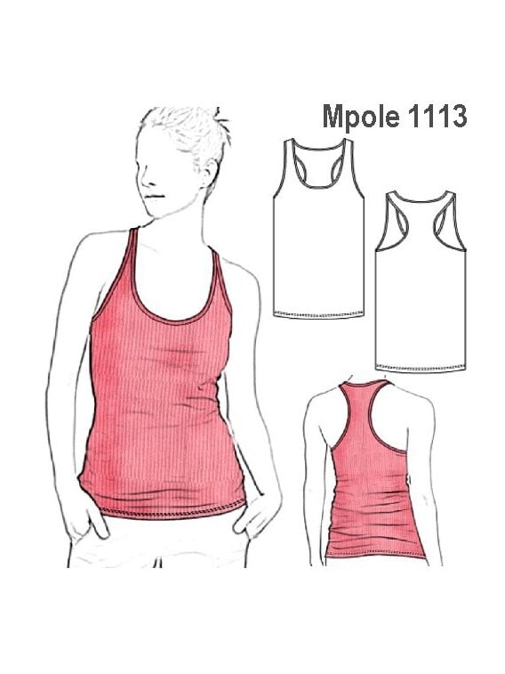 MUSCULOSA RIB (TELA PUÑO) MUJER CON VIVO