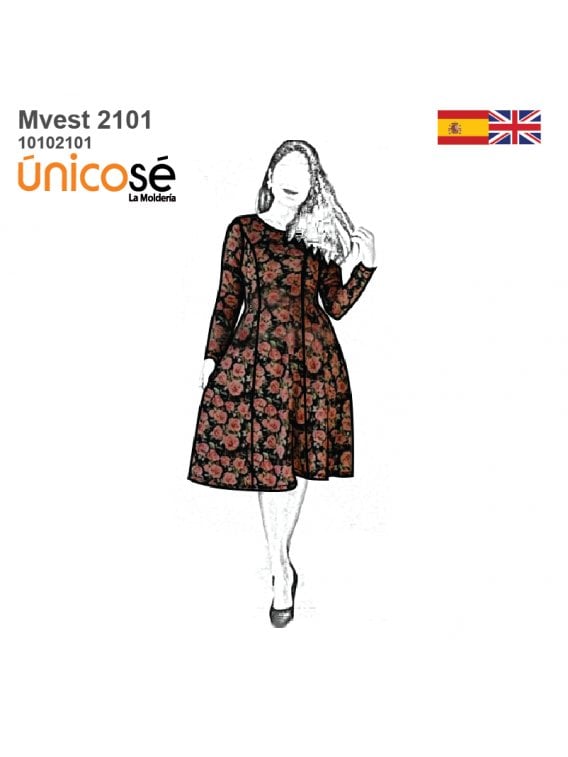 VESTIDO SEMIPLATO MUJER 2101