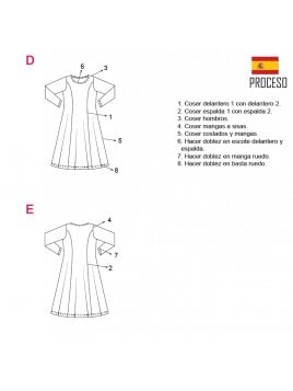 VESTIDO SEMIPLATO MUJER 2101