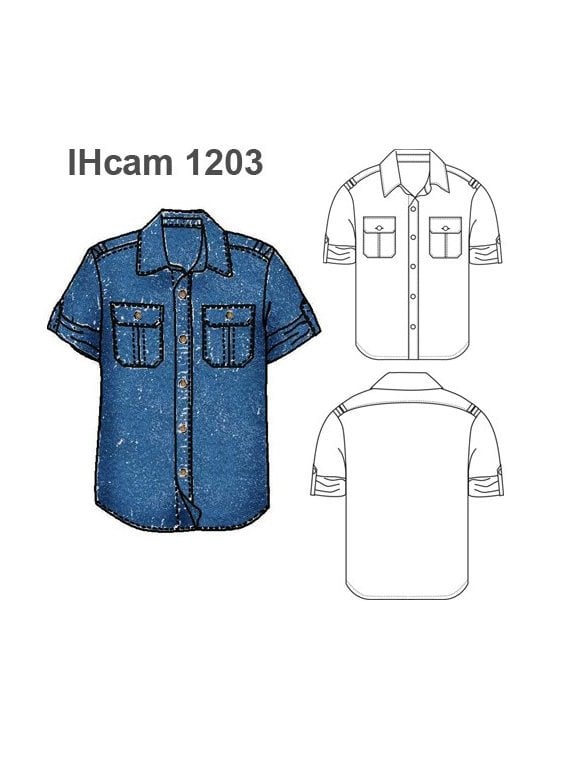 CAMISA MANGAS RECOGIDAS