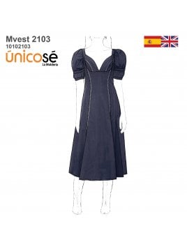 VESTIDO EVASE MUJER 2103