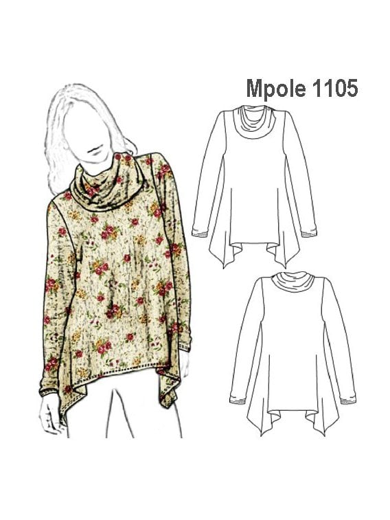 POLERA CUELLO ALTO MUJER, MODELO CON PUN