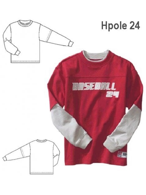 POLERA DOBLE MANGA HOMBRE