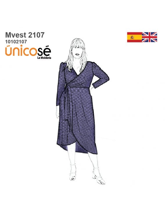 VESTIDO CRUZADO MUJER 2107