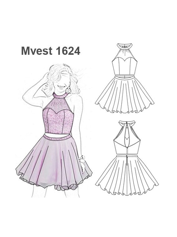 VESTIDO DOS PIEZAS FALDA TUL Y TOP ESCOT