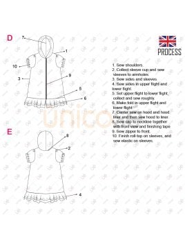 VESTIDO CON CAPUCHA NIÑA 2103