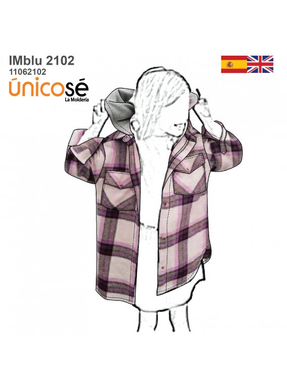 CAMISA CON GORRO NIÑA 2102