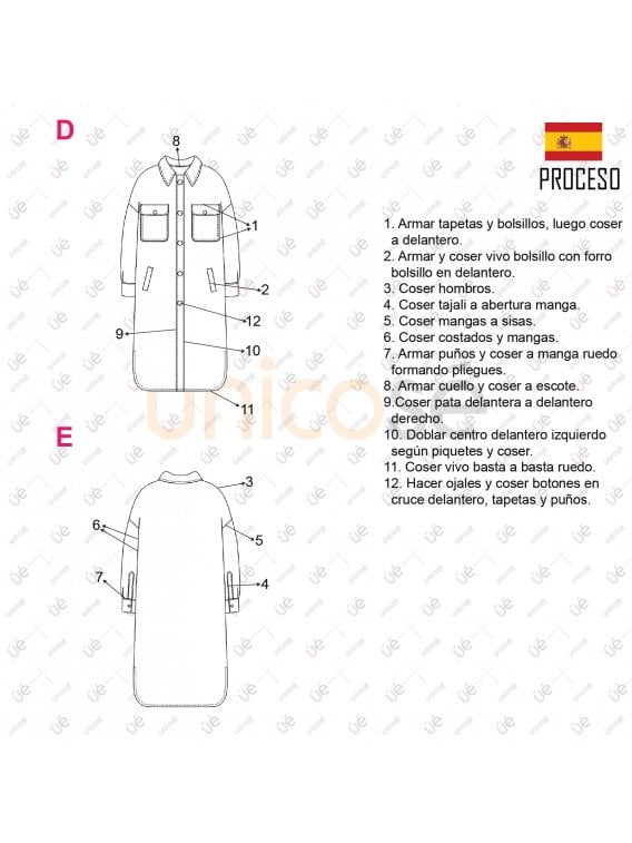 MOLDE CAMISACO MUJER 2105