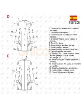 DELANTAL CON TABLAS MUJER RT 2118