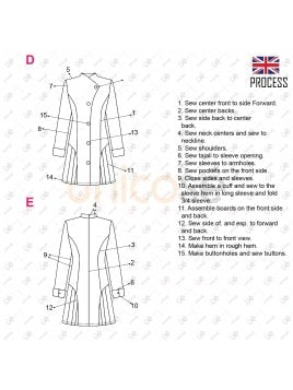 DELANTAL CON TABLAS MUJER RT 2118