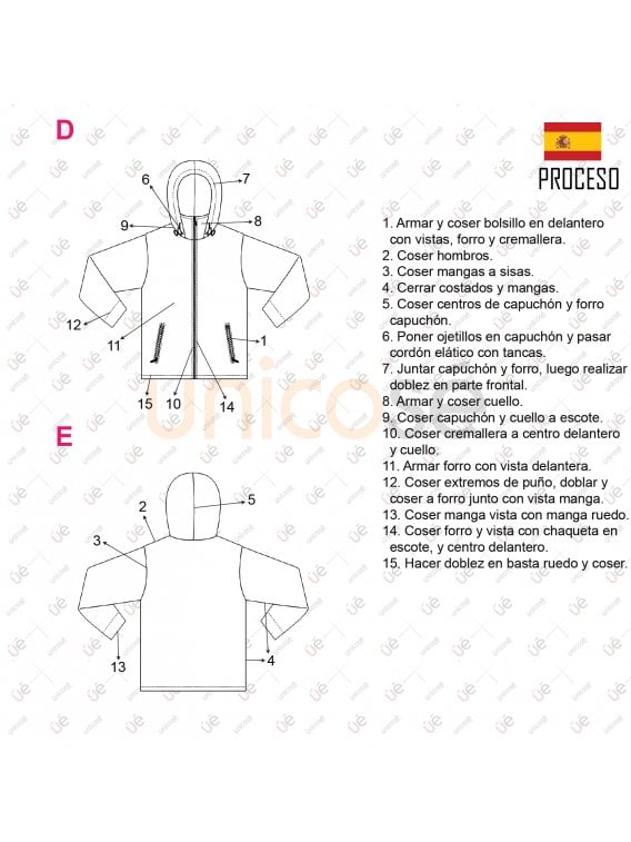 CHAQUETA  IMPERMEABLE UNISEX Hchaq 2103