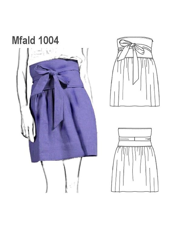 FALDA CINTURA ALTA MUJER, SIN FORRO INTE