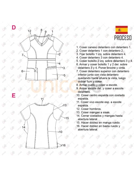 BLUSA SANITARIA MUJER RT 2119