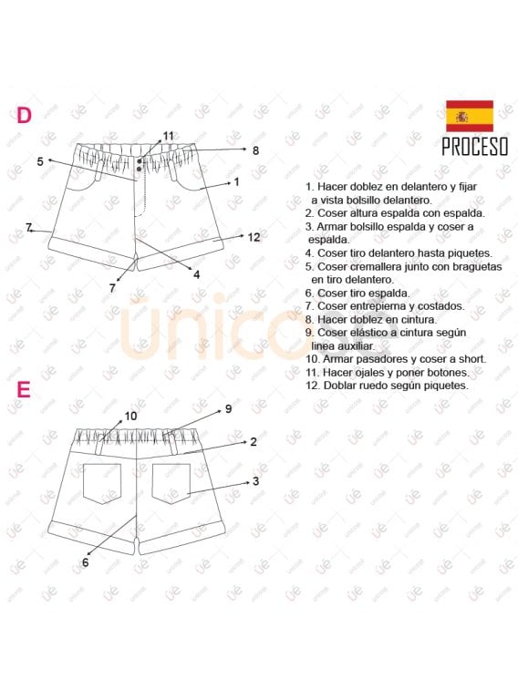 SHORT CINTURA ELASTICA MUJER 2103