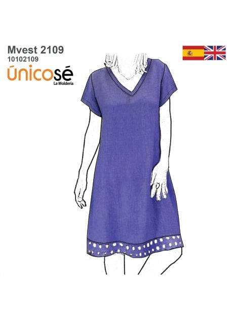 VESTIDO BASICO MUJER 2109