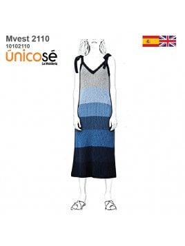 VESTIDO MIDI TEJIDO MUJER 2110