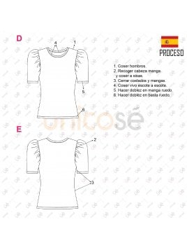 POLERA MANGA GLOBO MUJER 2103