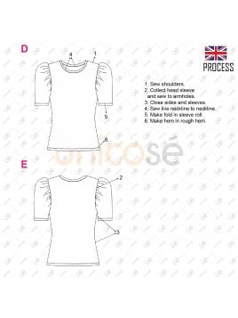 POLERA MANGA GLOBO MUJER 2103