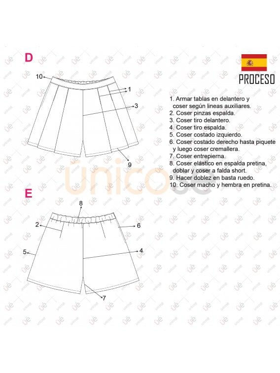 FALDA SHORT ESCOLAR 2101