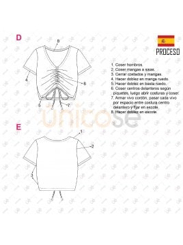 TOP CON RECOGIDO MUJER 2106