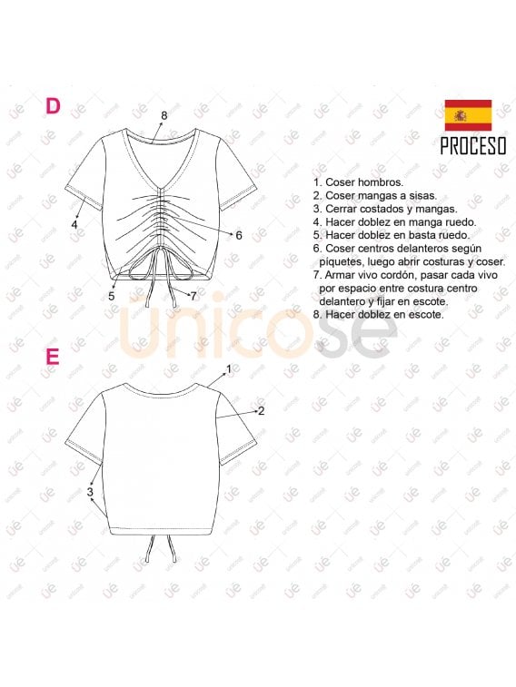 TOP CON RECOGIDO MUJER 2106