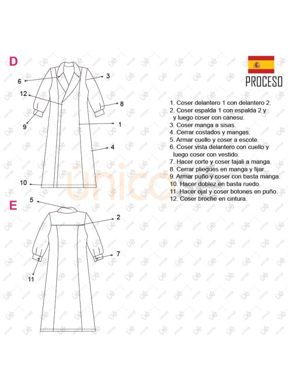 VESTIDO SACO MUJER 2108