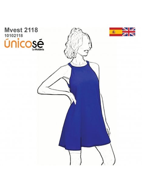 VESTIDO EVASE MUJER 2118