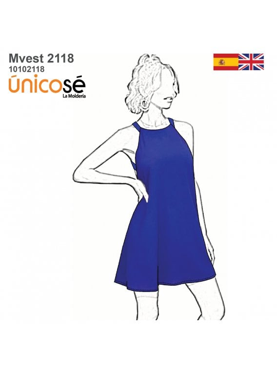 VESTIDO EVASE MUJER 2118
