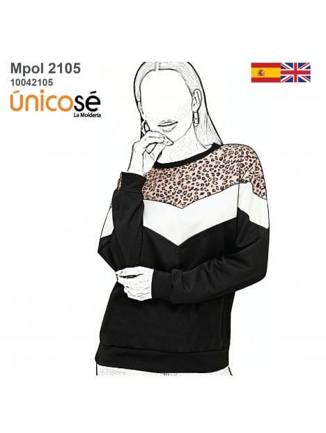 POLERON CORTES MUJER 2105
