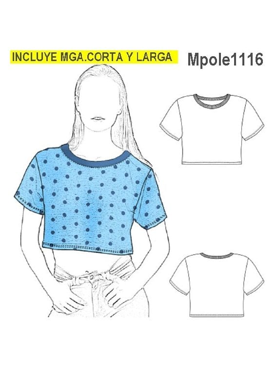 PUPERA BASICA MUJER, HOMBRO CAIDO.