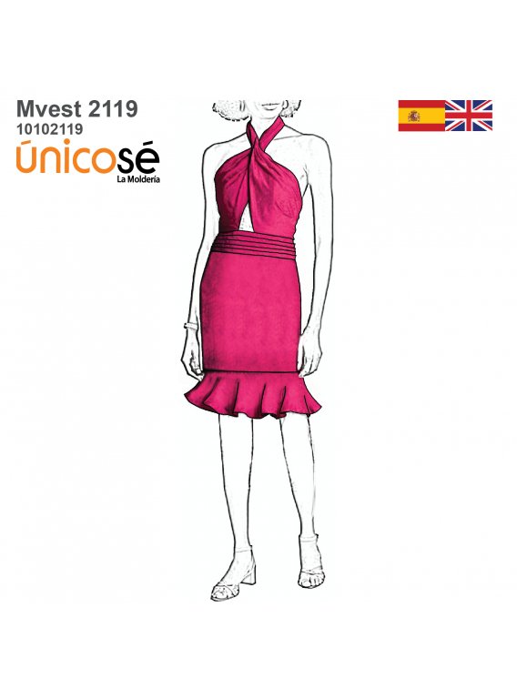 VESTIDO FIESTA MUJER 2119