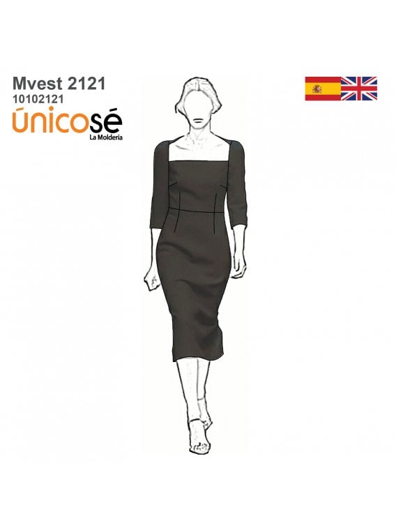 VESTIDO MIDI MUJER 2121