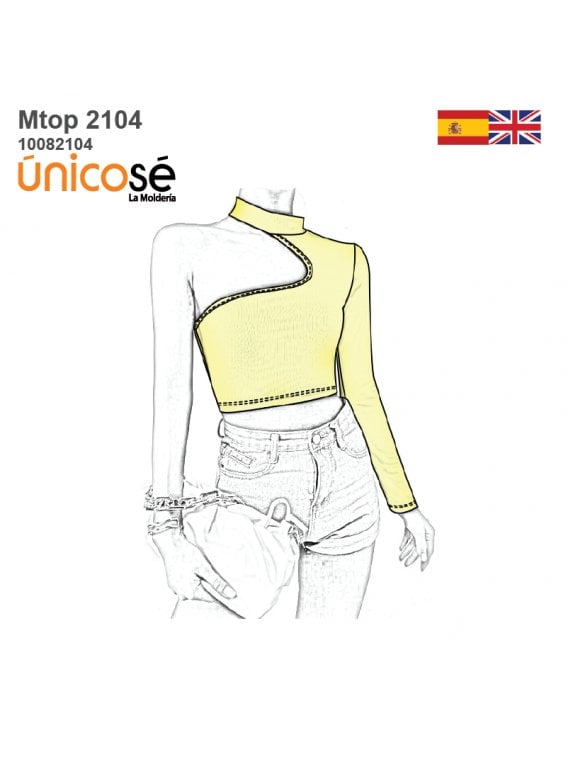 TOP ASIMETRICO MUJER 2104