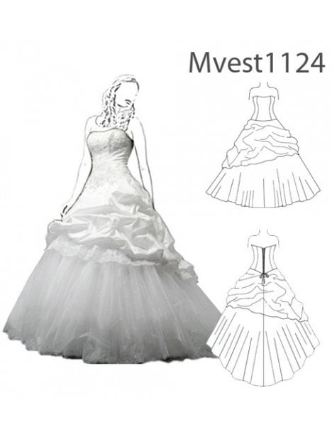 VESTIDO DE NOVIA CON RECOGIDO.