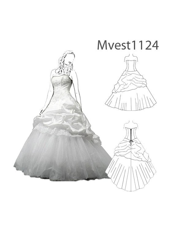 VESTIDO DE NOVIA CON RECOGIDO.